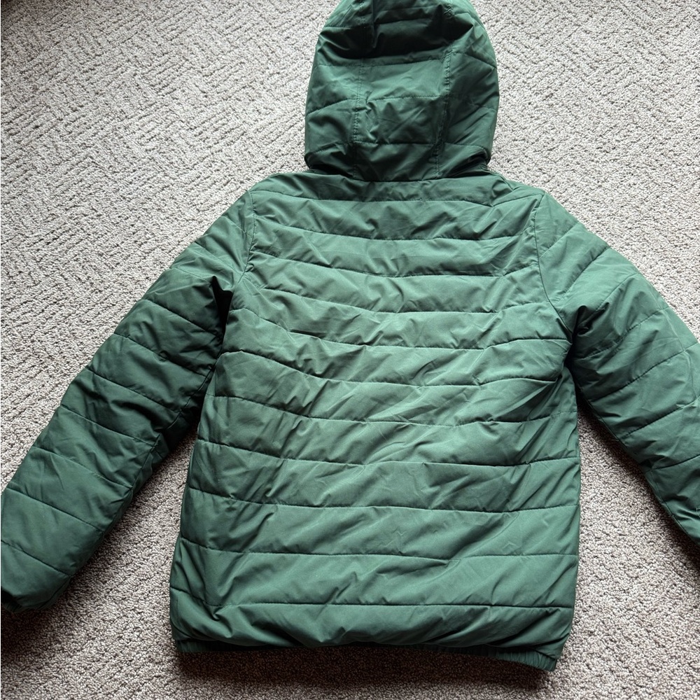 Green Quilted Hooded Jacket